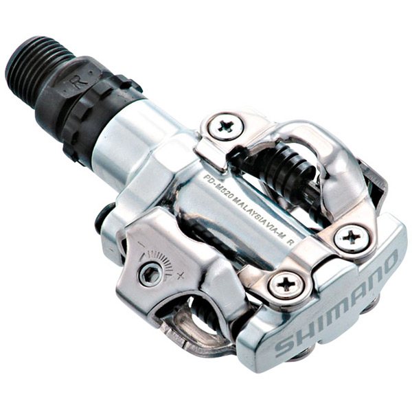 Shimano PD-M520 MTB SPD Pedals, Silver